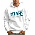 thumbnail image 2 of Men's 100% Cotton Green MIAMI Hoodie 330g Thick Pocket Hood, 2 of 16