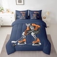 thumbnail image 2 of Castle Fairy Ice Hockey 7-Piece Bedding Comforter Set for Teens Women Men,Gothic Skeleton King Bedding Sets,Sport Gamer Ultra Soft Bed Sheets,Lightweight Room Decor, 2 of 8