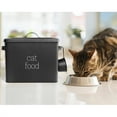 thumbnail image 4 of AuldHome Design Farmhouse Cat Food Container (Black); Enamel Look Rustic Cat Food Bin w/ Scoop, 4 of 10