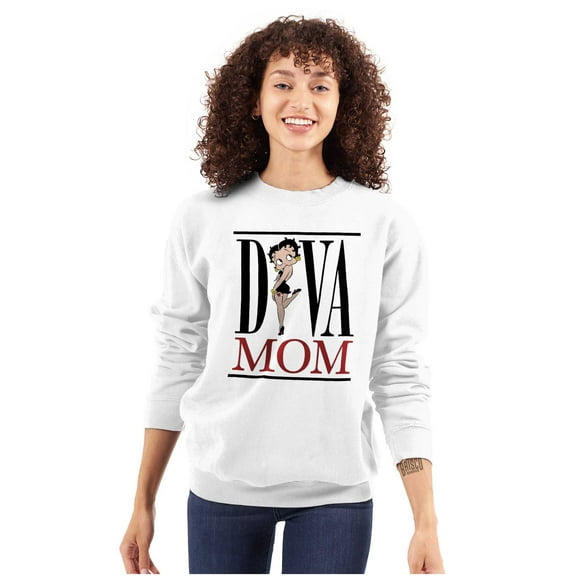 Betty Boop Diva Mom Best Mothers Day Women Plus Size Sweatshirt Brisco Brands 3X