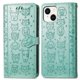 thumbnail image 1 of Funda Cartera FOXDOCK para iPhone 15 , Flip PU con Relieve de Gatos y Perros, Tarjetero y Soporte, 1 of 6