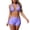 Purple, variant on LEKWK Bikini Sets for Women Halter Bacakless Tie Top & Cutout Boyshorts Lightweight 2 Piece Swimsuit Summer Fashion Beach Pool Water Park Resort Wear
