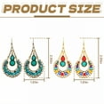 thumbnail image 3 of DESIGNICE 2 Pairs Statement Earrings for Women,Metal Plated Hollowed-Out Ethnic Style Dangle Earrings for Women,Womens Earrings Gift Sentiment,Style1, 3 of 7