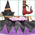 thumbnail image 3 of Purple Crashing Witch Into Tree Halloween Decoration, Halloween Outdoor Tree Trunks or Pillars Decor, 3 of 7