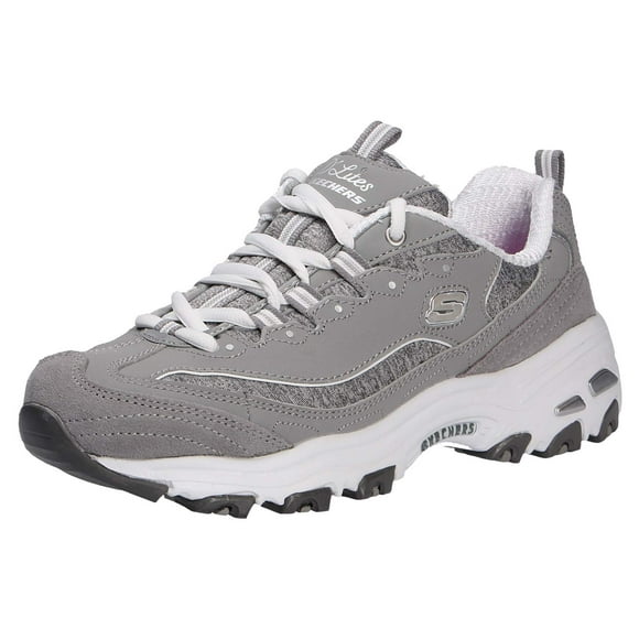 Zapatillas de Moda Skechers D'Lites Me Time para Mujer Gris/Blanco
