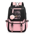 thumbnail image 1 of Blackpink Roseanne Park Lisa Kim Ji Soo con bandolera estrellada mochila coreana Usb., 1 of 3
