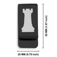 thumbnail image 2 of Stainless Steel Rook Chess Piece Classic Slim Money Clip Credit Card Holder, 2 of 2