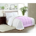 thumbnail image 1 of SGI Super King Contrast Comforter Set Microfiber Fill 3 Piece Lilac, 1 of 5