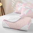 thumbnail image 4 of Erosebridal Princess Bowknot Quilt King For Bowtie Lovers,Kids Cute Bows King Coverlet Set,3-Piece, 4 of 7