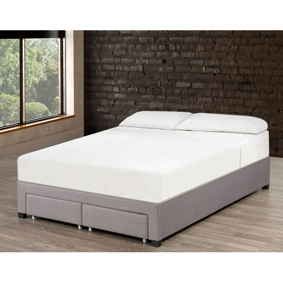 Emil Full Platform Bed Base, Grey