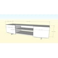 thumbnail image 5 of Nexera Helix 72-inch TV Stand, Truffle and Charcoal Grey, 5 of 6