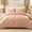 Pink, variant on Exclusivo Mezcla 3 Pieces King Comforter Set Pink, Lightweight Jacquard Striped King Size Bedding Comforter Sets for All Seasons