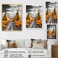 thumbnail image 4 of Designart "Path to Spirituality Yellow Native Tipi II" Cityscapes Floater Framed Canvas Print, 4 of 7