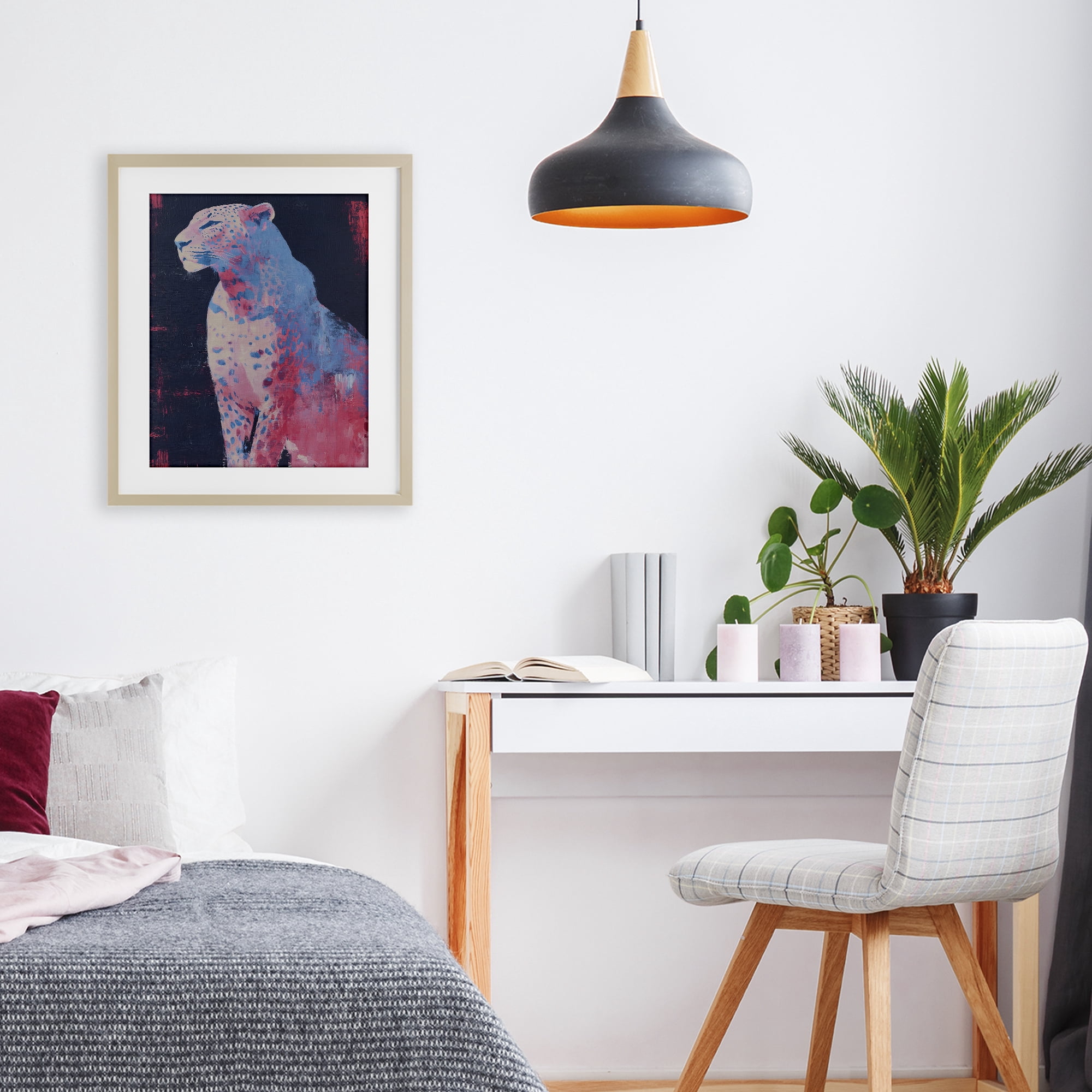 Stupell Industries Predator Pride Leopard Birch Framed Print Under Glass, design by Svetlana Aleynikova