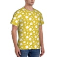 thumbnail image 2 of Bixox Men's Tulips Flowers Printed Short Sleeve Skinny Athletic T-Shirt, 2 of 6