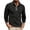 Black, variant on Men’s Lapel Button T-Shirt Casual Business Everyday Top