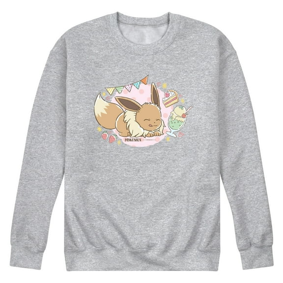 Pokémon - Cafe Eevee - Men's Crew Fleece Sweatshirt