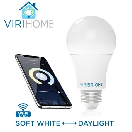 

Viribright Smart Wi-Fi 60-Watt Equivalent A19 Shape E26 Standard Base LED Light Bulb (1-Pack)
