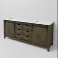 thumbnail image 6 of Marsyas 80 in W x 22 in D Rustic Brown Double Bath Vanity and Cultured Marble Countertop, 6 of 8