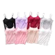 thumbnail image 2 of Camiseta sin mangas con sujetador informal suave y acolchado para mujer, camiseta sin mangas con tirantes finos, camisola para mujer con sujetador incorporado, Tops transpirables de verano, 2 of 5