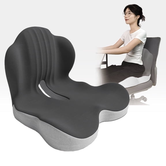 AMTPM Memory Foam Seat Cushion for Truck Drivers, Office Chairs Ergonomic Seat Cushion for Back,  Car Seat Desk Chair Use