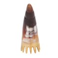 thumbnail image 1 of Horn-shaped comb, smooth appearance, portable massage brush for delicate scalp and teeth, 1 of 2