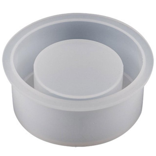 2uds. Molde de silicona para portavelas, redondo antiadherente, para decoración del hogar (1 agujero)
