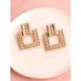 thumbnail image 2 of Boucles d'Oreilles Design en Pierre Plaquée Or pour Femme, 2 of 4
