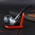 thumbnail image 1 of Pipa de resina, pipa de filtro de madera maciza de imitación, pipa de mango curvo de acrílico libre Pipa de tabaco de corte de mármol, 1 of 5