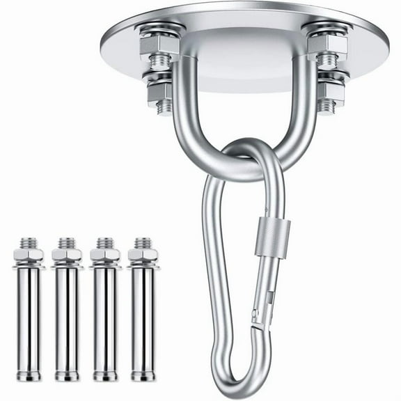 Hammock Stand & Mount Ceiling Hook, Stainless Steel Swivel Hook, Capacity up to 500kg U-Shaped Hook for Hammock & Chair