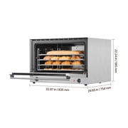KFFKFF Commercial Countertop Convection Oven, 4.24 cu.ft Capacity for Full-Size Pans, Electric Oven with 4 Racks, 360° Air Circulation, Ideal for Bakeries, Restaurants, and Pizza Shops