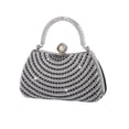 thumbnail image 5 of Elegant Rhinestone Clutch with Pearl Handle, Sparkly Evening Bag for Wedding, Party, Prom, Bridal, 5 of 9