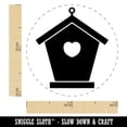 thumbnail image 2 of Birdhouse Silhouette with Heart Self-Inking Rubber Stamp Ink Stamper - Green Ink - Mini 1/2 Inch, 2 of 7