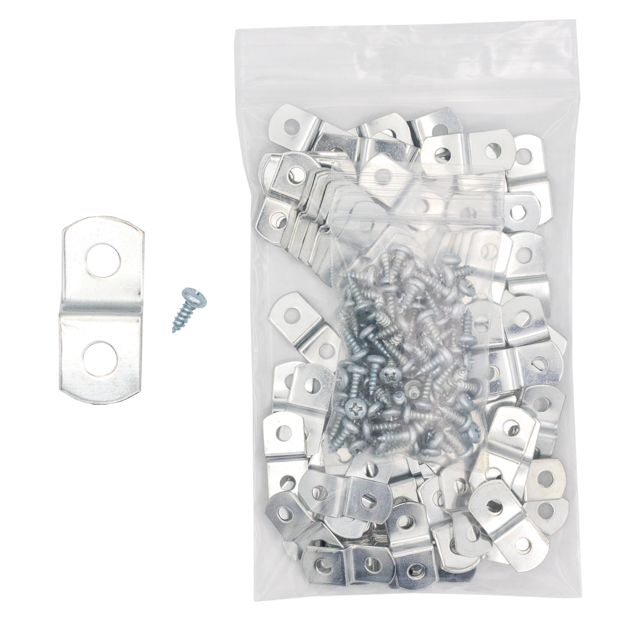 Litoexpe 30-Piece Keyhole Hangers With Screws - 43mm X 16mm Metal Hanging Plates For Frames & Mirrors