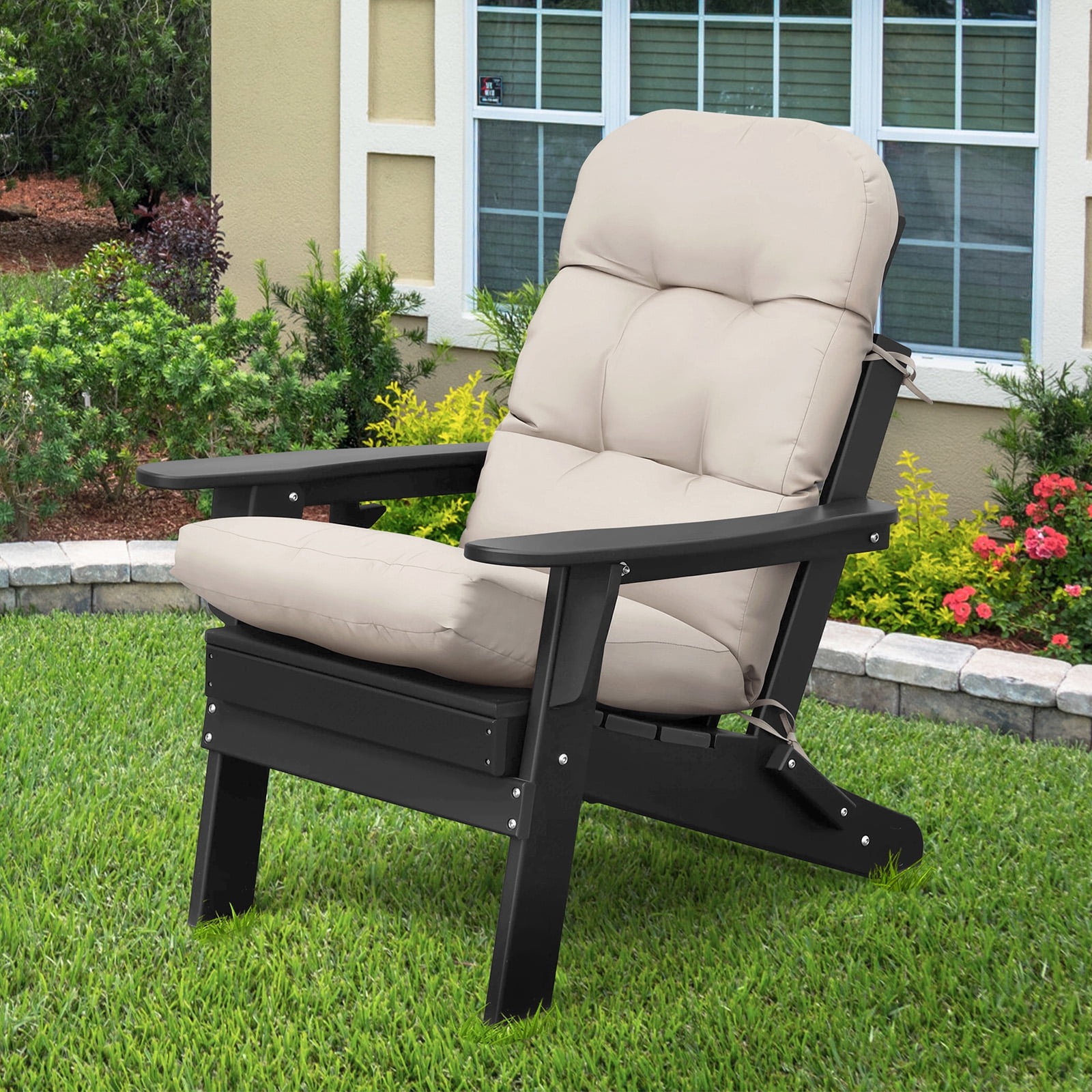 ATR ART to REAL 2 PCS Outdoor Waterproof Adirondack Chair Seat and Back Cushion,Patio Rocking Chair Cushions,Light Khaki