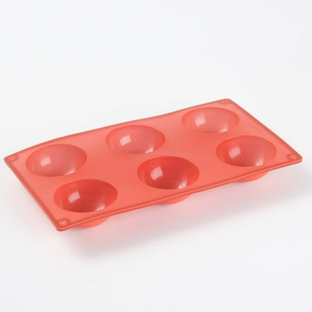 

Homeex DIY Silicone Cake Mold With Hole Large Semi-circle Dome 6holes