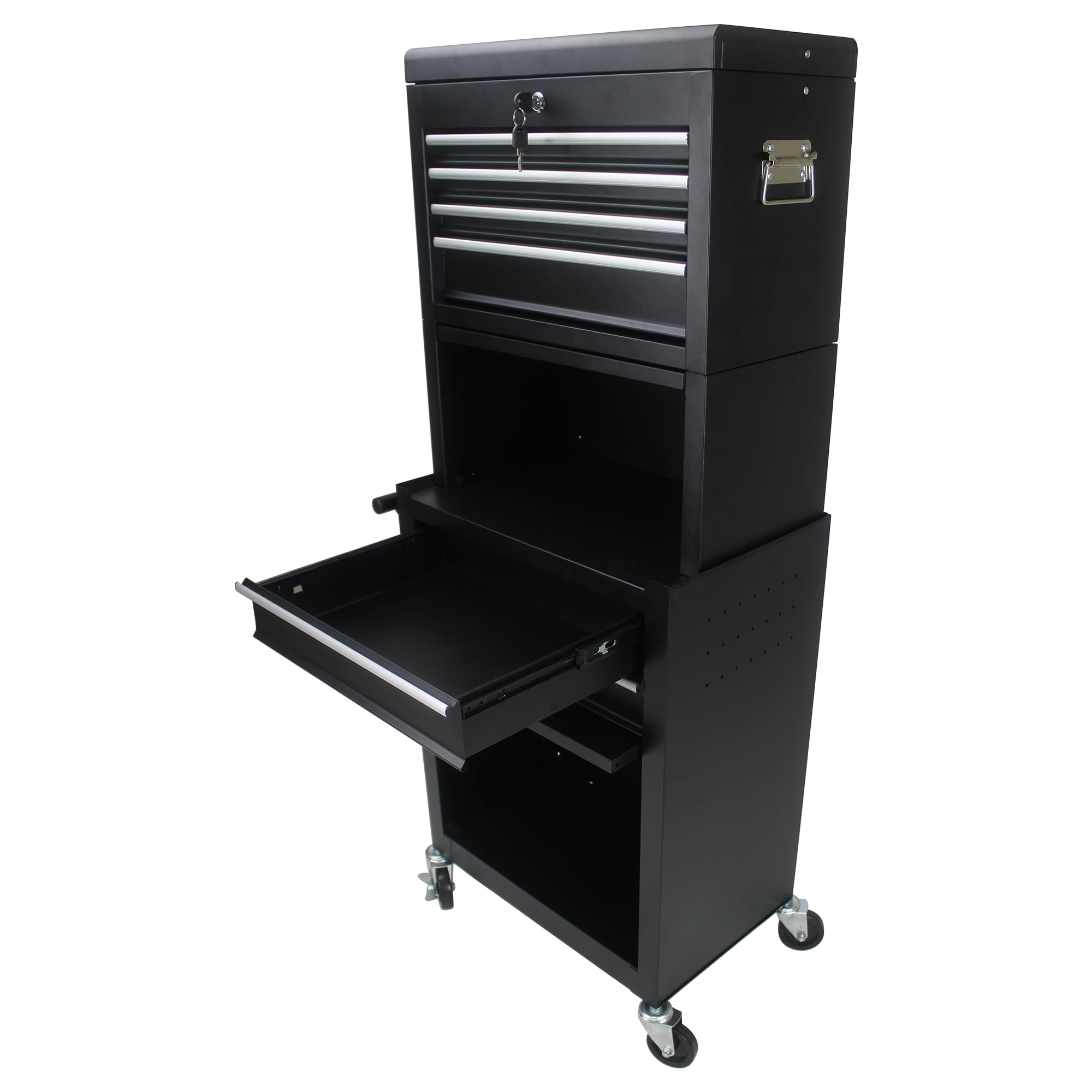 ARTMAN 6-Drawer 2 in 1 Mechanic Tool Box Storage Cabinet,High Capacity Rolling Tool Chest with Wheels and Drawers for Garage Workshop Warehouse Repair Shop