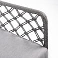 thumbnail image 3 of Marco Indoor Outdoor Steel Lounge Chair with Gray Rope and Gray Cushion, 3 of 5