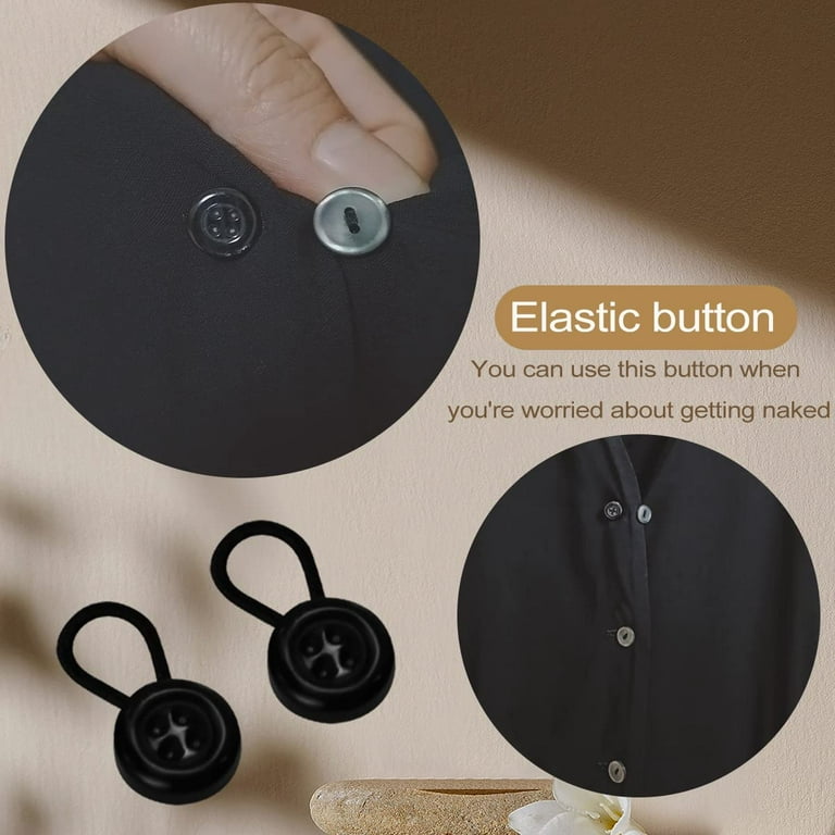 12 Pcs Collar Extenders Elastic Button Extender Collar Extenders