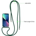 thumbnail image 2 of Clear Case for iPhone 14 with Adjustable Neck Lanyard Strap,Soft Slim TPU Shockproof Protective Cover for iPhone 14 6.1 inch-Dark Green, 2 of 12