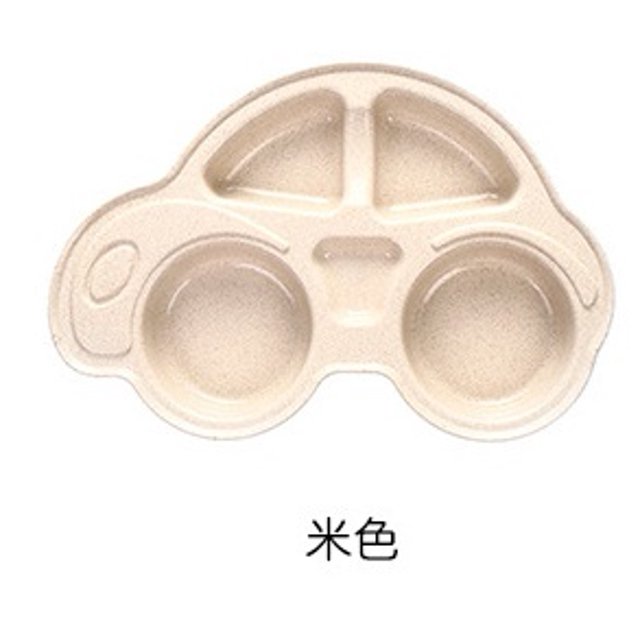 Toddler Baby Cartoon Dishes Food Plates Dinnerware Tableware Tray Car Shape Plate