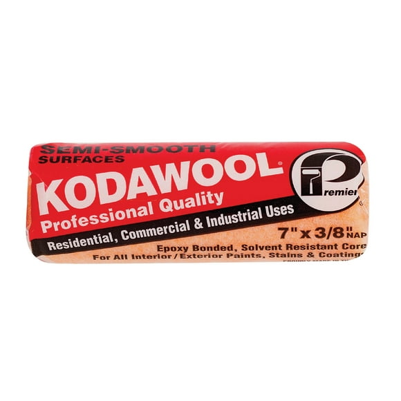 Funda para rodillo de pintura Premier Kodawool de 7 pulgadas de largo y 3/8 pulgadas, siesta