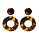 thumbnail image 1 of Acrylic Statement Tortoise Shell Earrings Fashion Hoop Resin Dangle Earrings------Product code 69815, 1 of 4