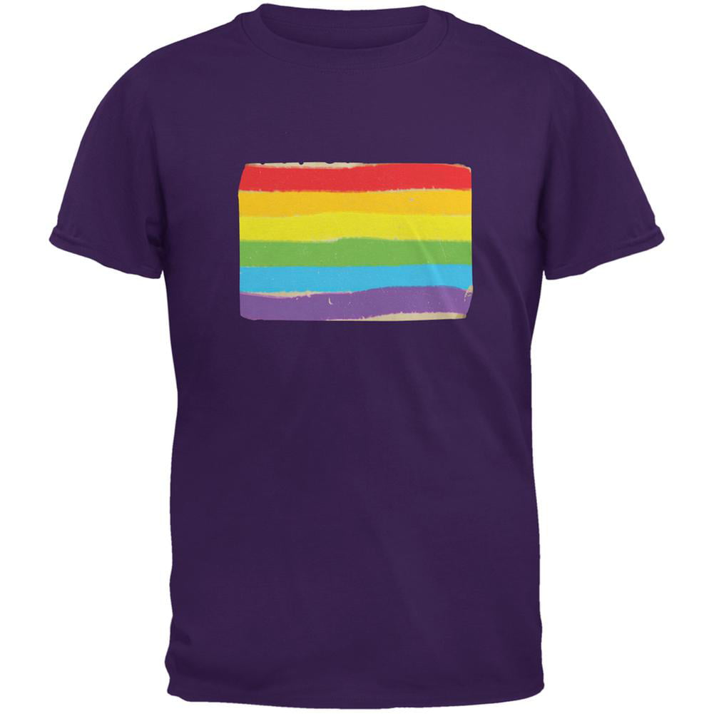 Gay Pride LGBT Vintage Rainbow Purple Adult T-Shirt - Medium - Walmart.com
