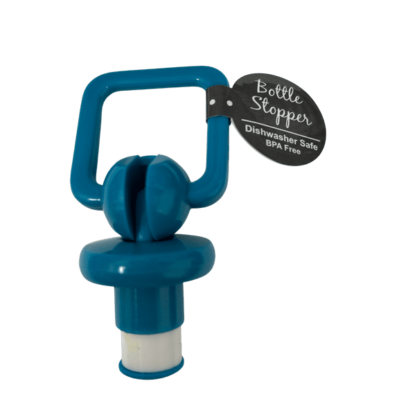 Silicone Bottle Stopper, Keeps Wine Fresh, Sealed, BPA-Free, Dishwasher Safe, Easy to Use, Efficiently Preserves Bottle’s Contents, Durable, Practical Wine Accessory for Home, Bar, Blue