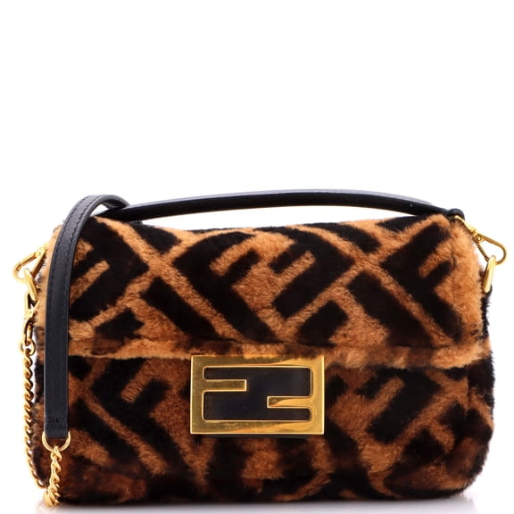 Pre-Owned Baguette NM Bag Zucca Shearling Mini By Rebag
