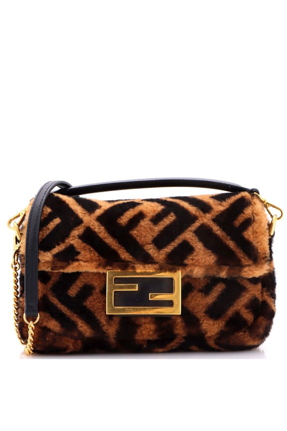 Pre-Owned Baguette NM Bag Zucca Shearling Mini By Rebag