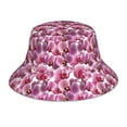 thumbnail image 3 of Daiia Orchids Flowers Pattern Bucket Hat - Trendy Cotton Sun Hat for Beach, Golf, Fishing - Fun Outdoor Vacation Boonie for Men and Women, 3 of 9
