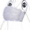 thumbnail image 5 of Seyurigaoka Women Sexy Sleeveless Plush Camisole Solid Color Furry Crop Tops, 5 of 6