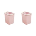 thumbnail image 3 of Bewildely Refinado y práctico cubo de basura de cocina para el hogar con fácil extracción de bolsa anillo de presión cubo de basura rosa 2Conjunto, 3 of 6